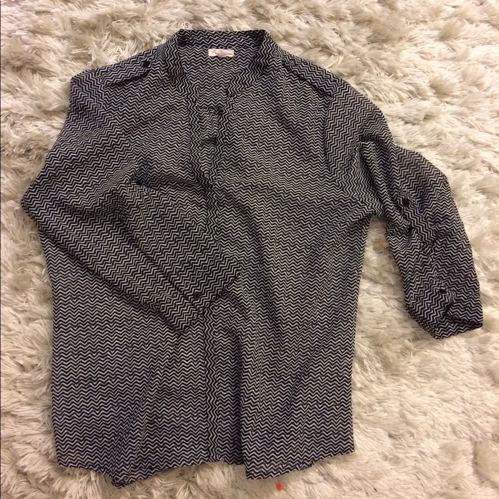 Zig zag black and cream